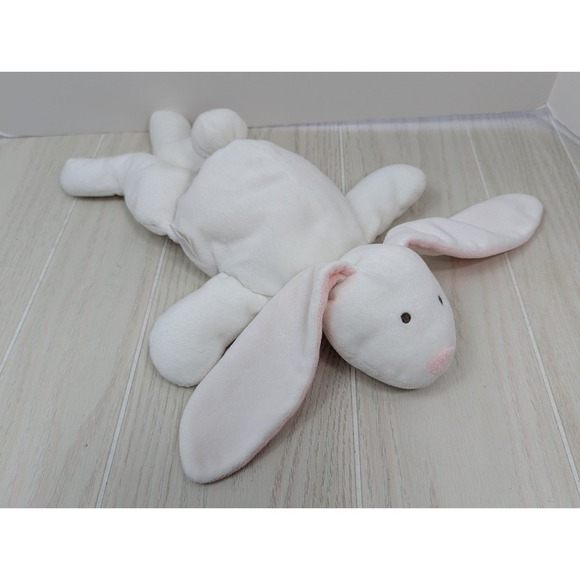 NABCO Flatjack White Bunny Rabbit Floppy Plush Pink Ears Nose 16